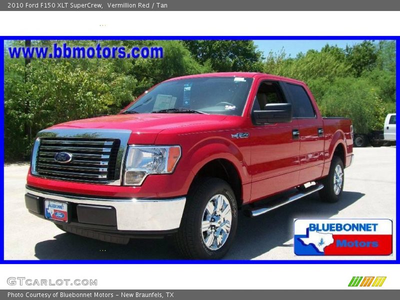 Vermillion Red / Tan 2010 Ford F150 XLT SuperCrew