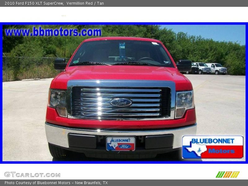 Vermillion Red / Tan 2010 Ford F150 XLT SuperCrew