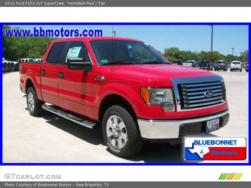 Vermillion Red / Tan 2010 Ford F150 XLT SuperCrew