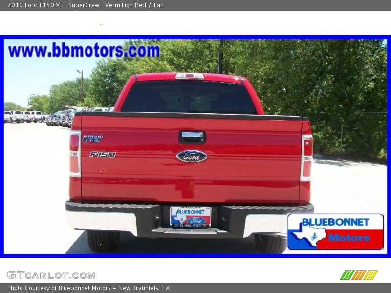 Vermillion Red / Tan 2010 Ford F150 XLT SuperCrew