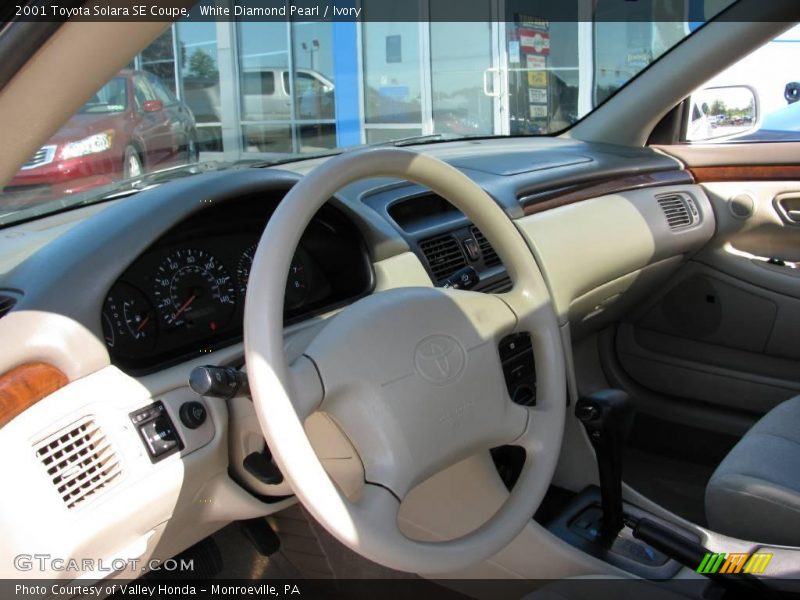White Diamond Pearl / Ivory 2001 Toyota Solara SE Coupe