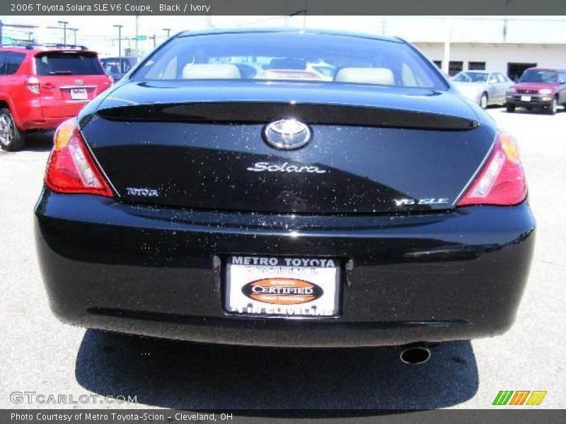 Black / Ivory 2006 Toyota Solara SLE V6 Coupe