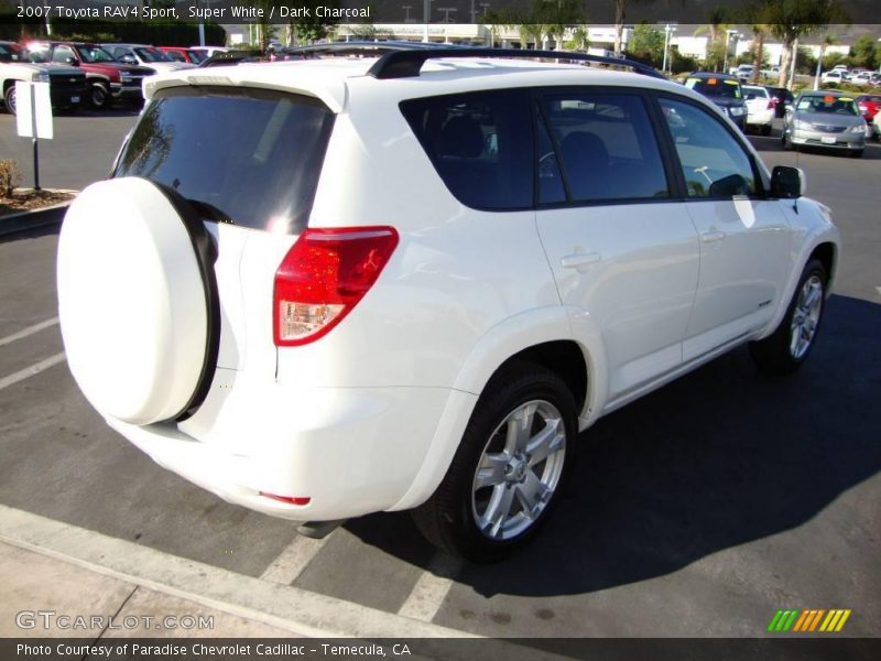 Super White / Dark Charcoal 2007 Toyota RAV4 Sport