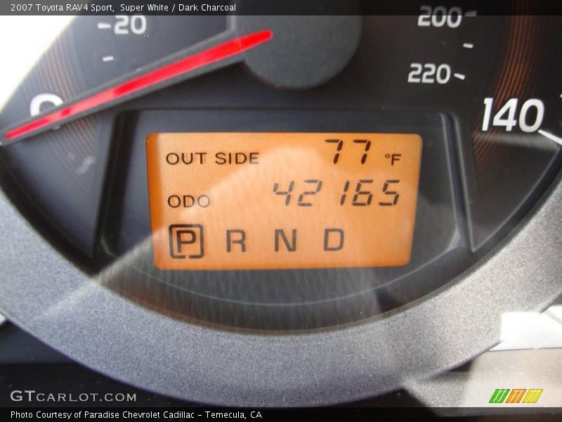 Super White / Dark Charcoal 2007 Toyota RAV4 Sport