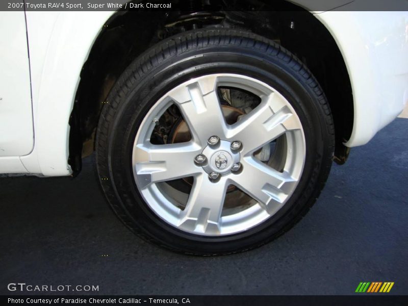 Super White / Dark Charcoal 2007 Toyota RAV4 Sport