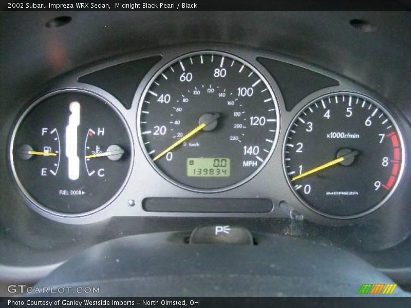 Midnight Black Pearl / Black 2002 Subaru Impreza WRX Sedan