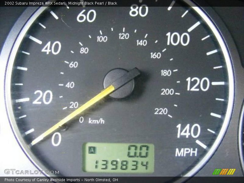 Midnight Black Pearl / Black 2002 Subaru Impreza WRX Sedan