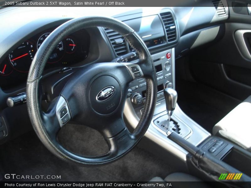 Satin White Pearl / Off Black 2005 Subaru Outback 2.5XT Wagon