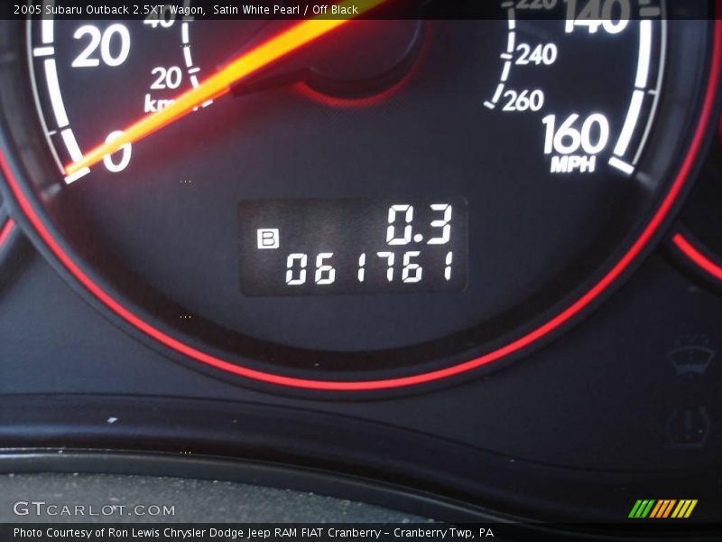 Satin White Pearl / Off Black 2005 Subaru Outback 2.5XT Wagon