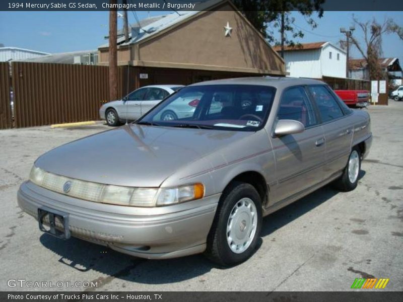 Champagne Metallic / Burgundy 1994 Mercury Sable GS Sedan