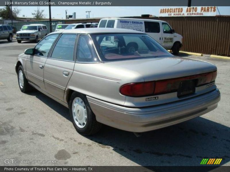 Champagne Metallic / Burgundy 1994 Mercury Sable GS Sedan