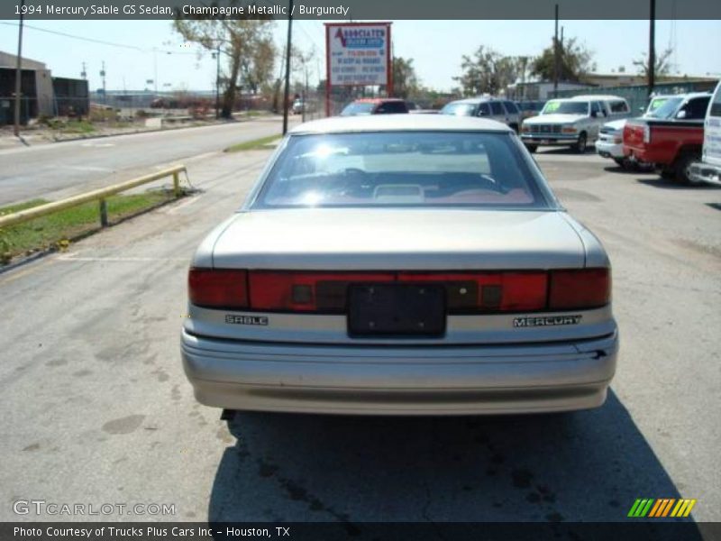 Champagne Metallic / Burgundy 1994 Mercury Sable GS Sedan