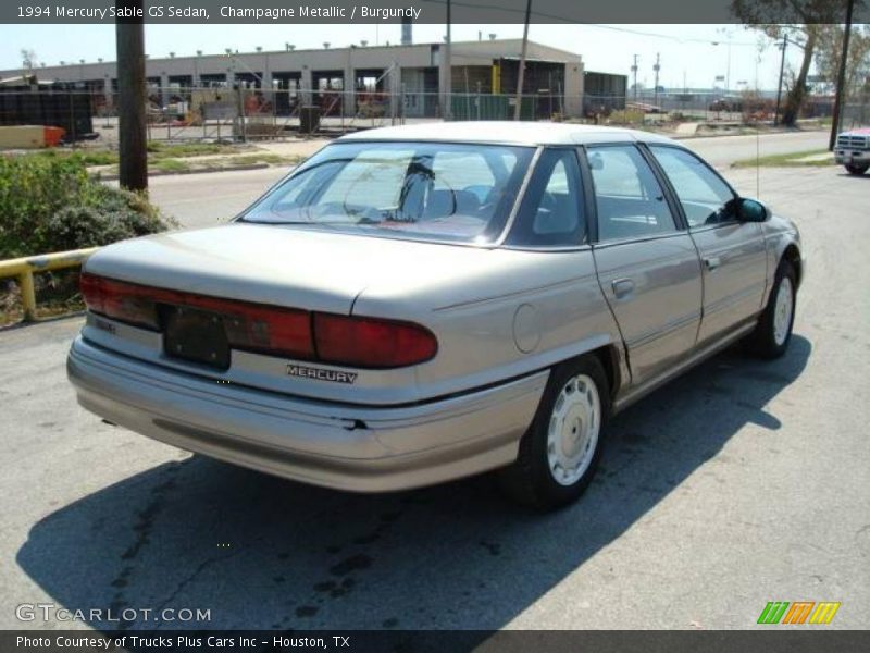 Champagne Metallic / Burgundy 1994 Mercury Sable GS Sedan