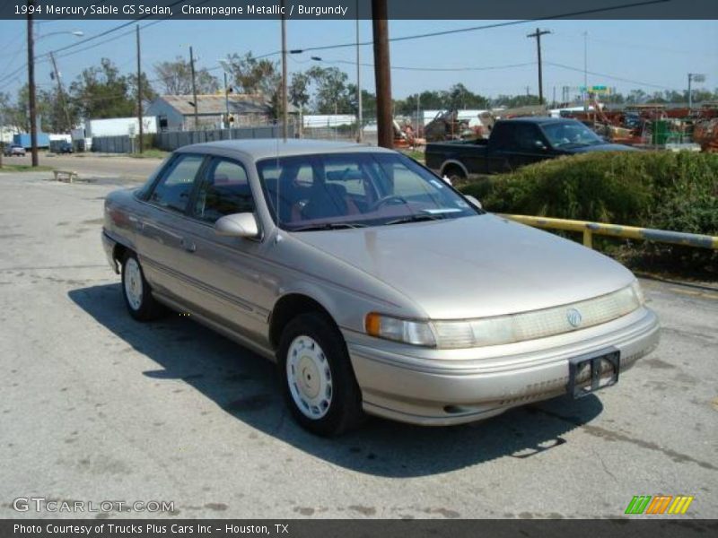 Champagne Metallic / Burgundy 1994 Mercury Sable GS Sedan
