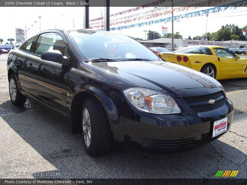 Black / Gray 2009 Chevrolet Cobalt LS Coupe