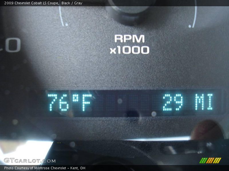 Black / Gray 2009 Chevrolet Cobalt LS Coupe