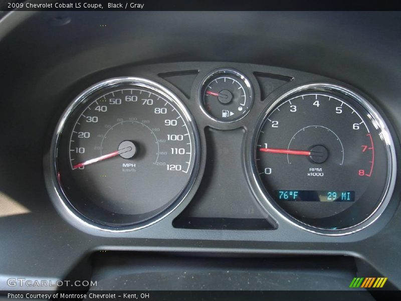 Black / Gray 2009 Chevrolet Cobalt LS Coupe