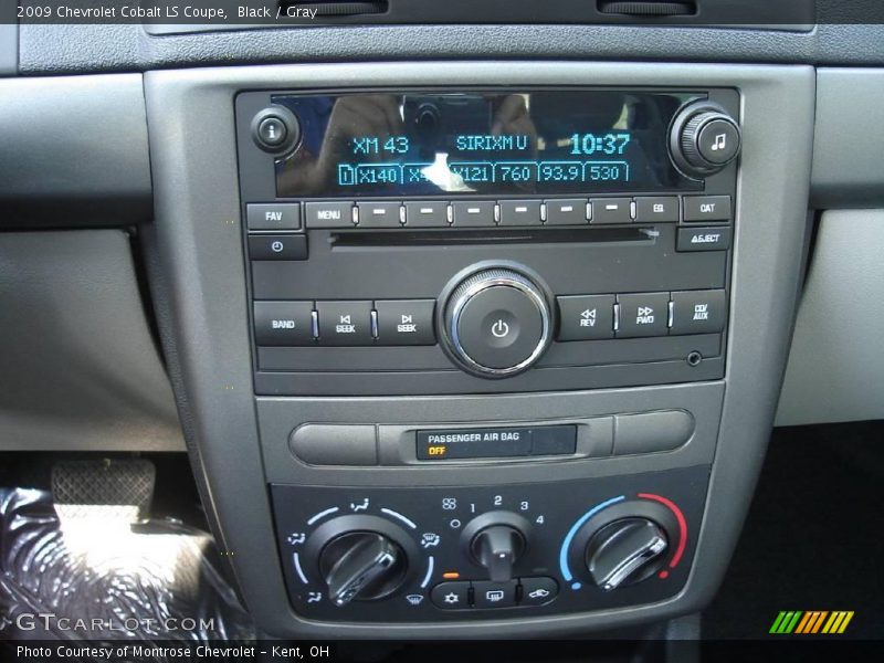 Black / Gray 2009 Chevrolet Cobalt LS Coupe