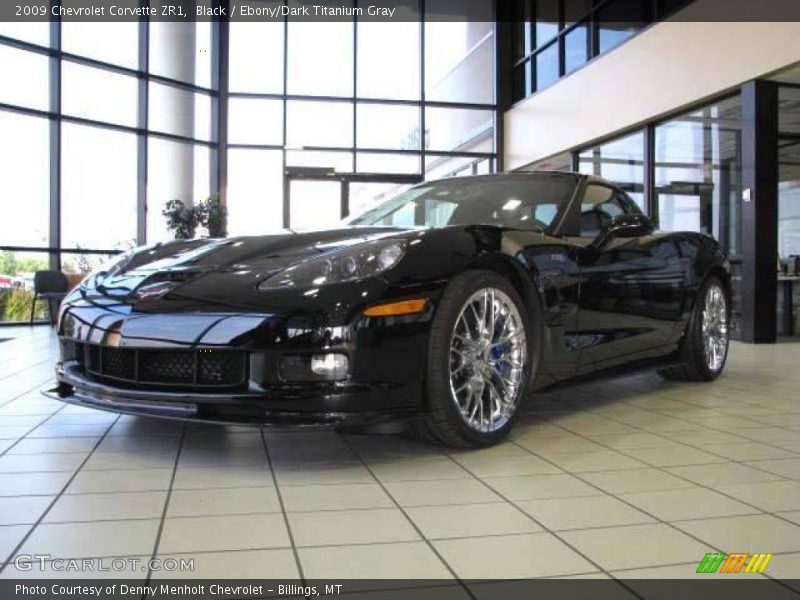 Black / Ebony/Dark Titanium Gray 2009 Chevrolet Corvette ZR1