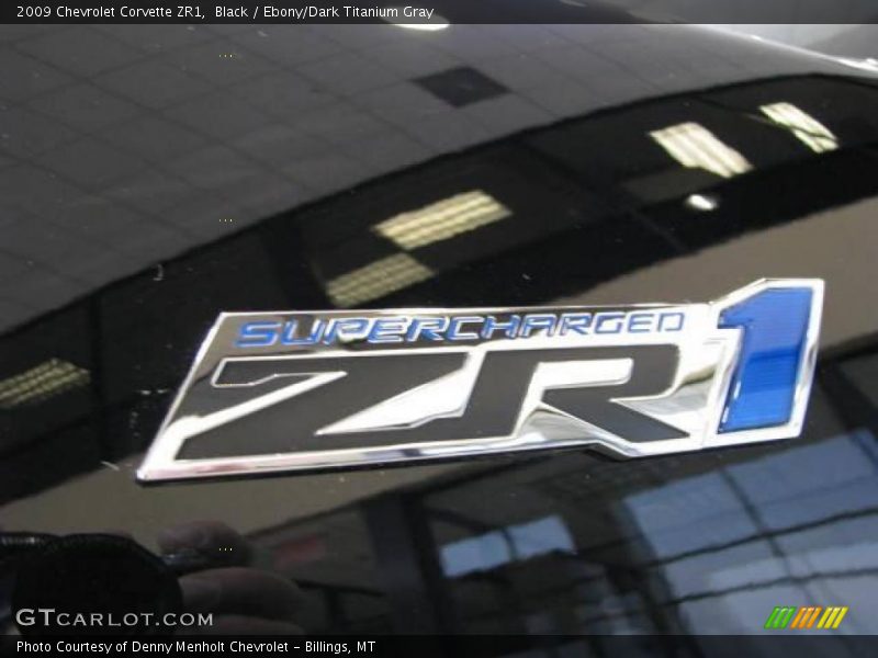 Black / Ebony/Dark Titanium Gray 2009 Chevrolet Corvette ZR1