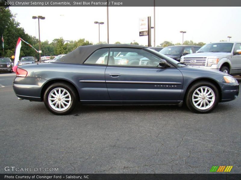 Steel Blue Pearlcoat / Taupe 2001 Chrysler Sebring LX Convertible