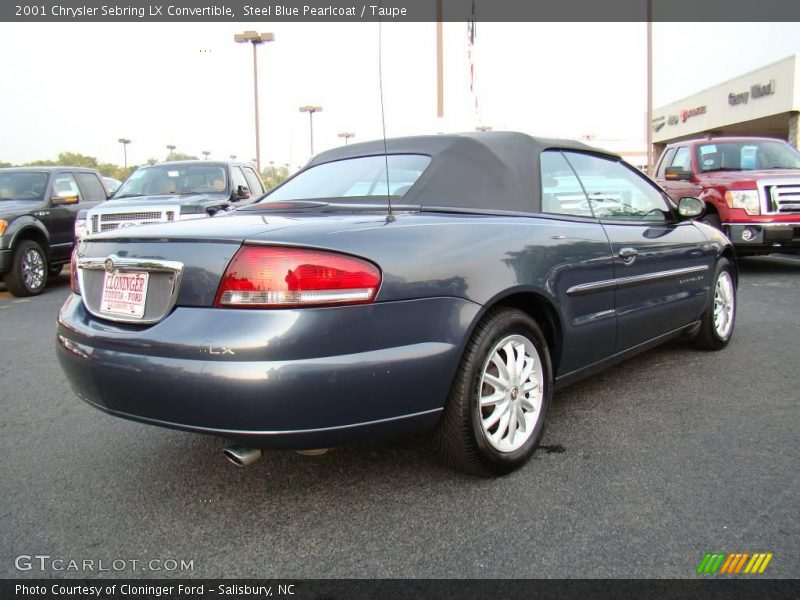 Steel Blue Pearlcoat / Taupe 2001 Chrysler Sebring LX Convertible