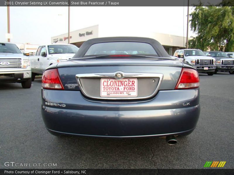 Steel Blue Pearlcoat / Taupe 2001 Chrysler Sebring LX Convertible