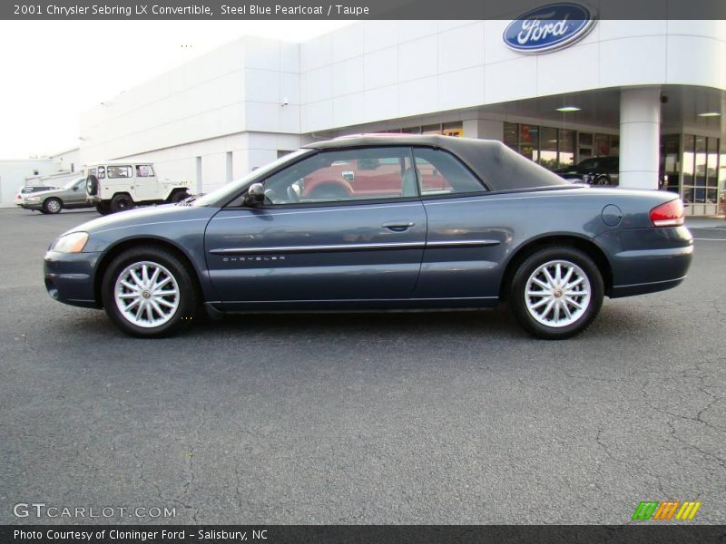Steel Blue Pearlcoat / Taupe 2001 Chrysler Sebring LX Convertible