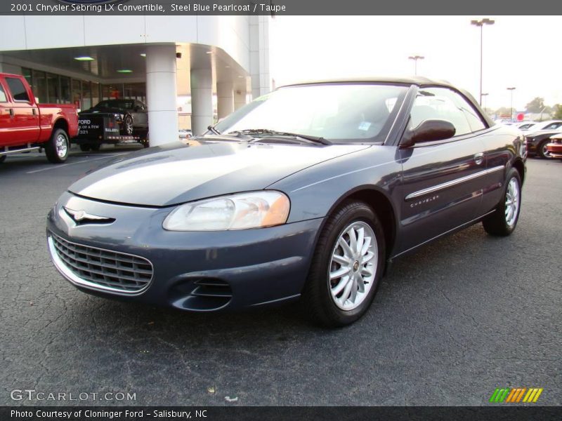 Steel Blue Pearlcoat / Taupe 2001 Chrysler Sebring LX Convertible
