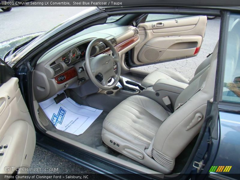 Steel Blue Pearlcoat / Taupe 2001 Chrysler Sebring LX Convertible