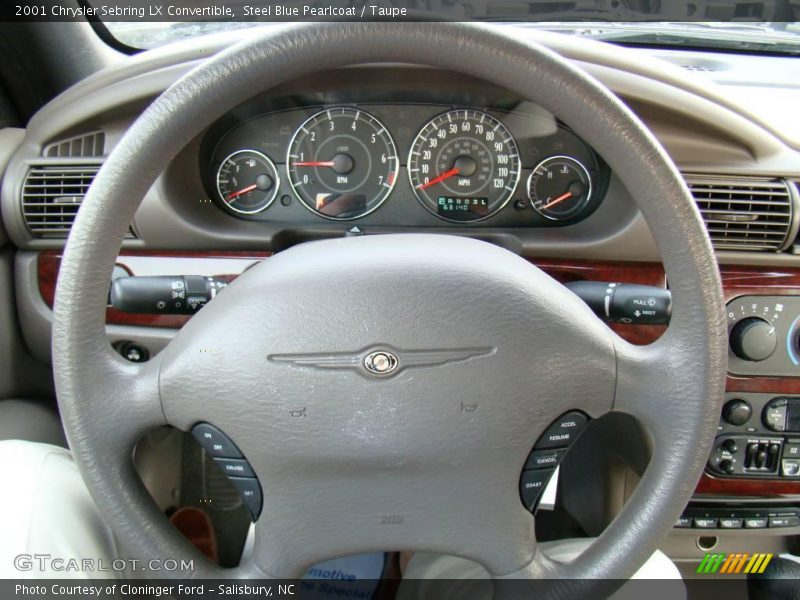 Steel Blue Pearlcoat / Taupe 2001 Chrysler Sebring LX Convertible