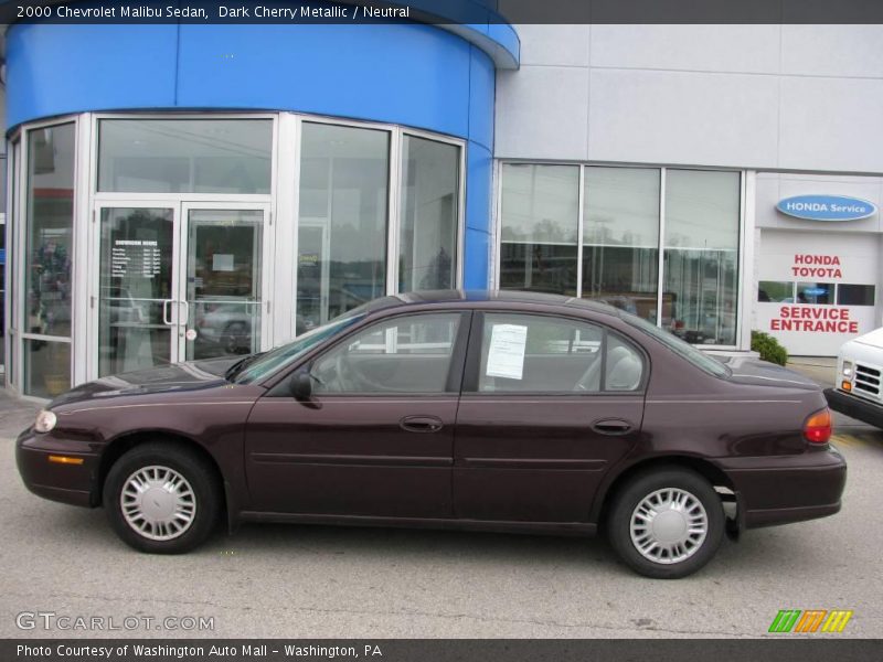 Dark Cherry Metallic / Neutral 2000 Chevrolet Malibu Sedan