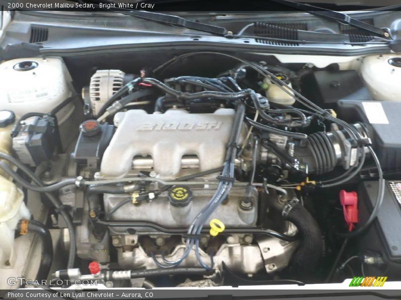 Bright White / Gray 2000 Chevrolet Malibu Sedan