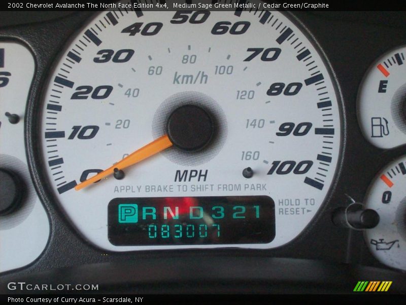 Medium Sage Green Metallic / Cedar Green/Graphite 2002 Chevrolet Avalanche The North Face Edition 4x4