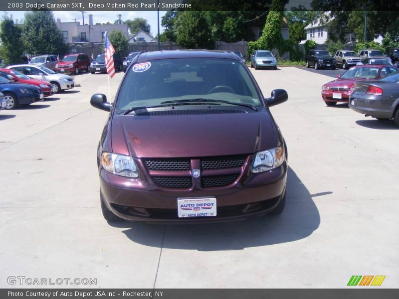 Deep Molten Red Pearl / Sandstone 2003 Dodge Caravan SXT