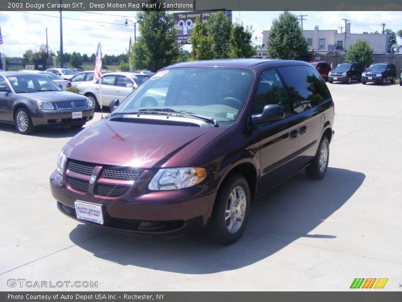 Deep Molten Red Pearl / Sandstone 2003 Dodge Caravan SXT