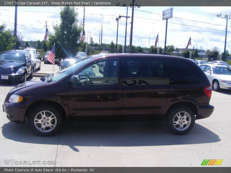 Deep Molten Red Pearl / Sandstone 2003 Dodge Caravan SXT