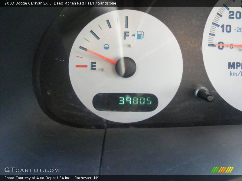 Deep Molten Red Pearl / Sandstone 2003 Dodge Caravan SXT