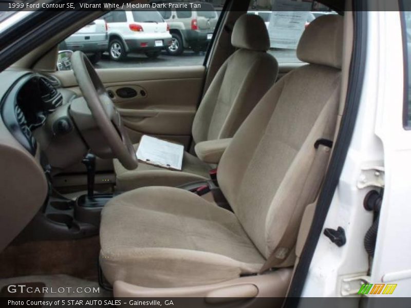 Vibrant White / Medium Dark Prairie Tan 1999 Ford Contour SE