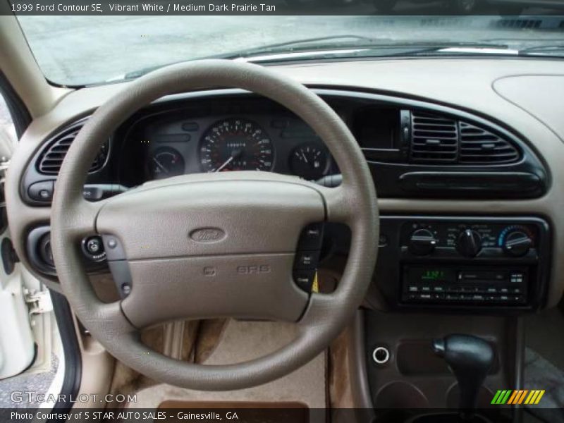 Vibrant White / Medium Dark Prairie Tan 1999 Ford Contour SE