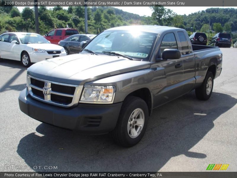 Mineral Gray Metallic / Dark Slate Gray/Medium Slate Gray 2008 Dodge Dakota SXT Extended Cab 4x4