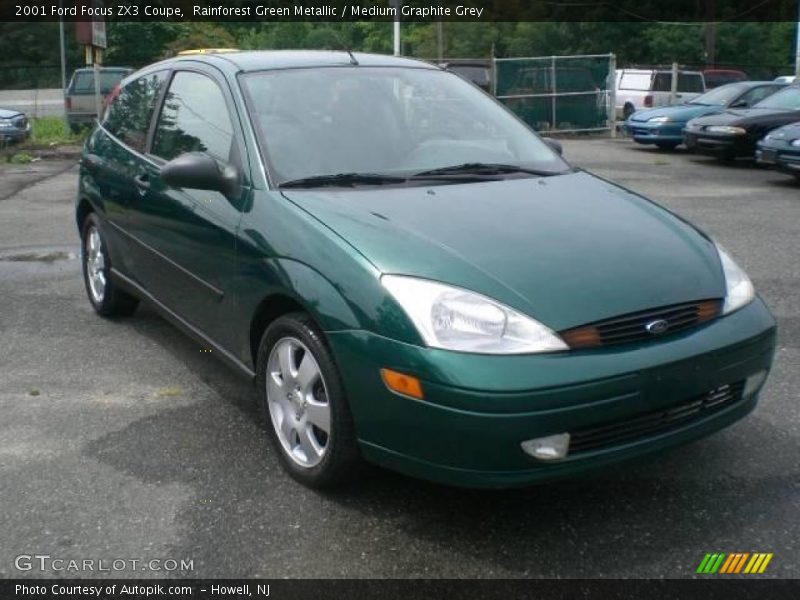 Rainforest Green Metallic / Medium Graphite Grey 2001 Ford Focus ZX3 Coupe
