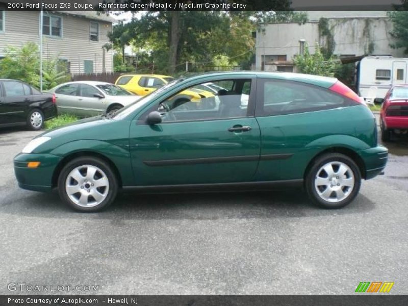 Rainforest Green Metallic / Medium Graphite Grey 2001 Ford Focus ZX3 Coupe