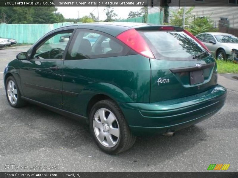 Rainforest Green Metallic / Medium Graphite Grey 2001 Ford Focus ZX3 Coupe