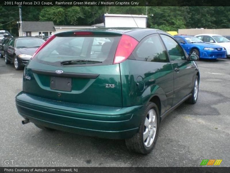 Rainforest Green Metallic / Medium Graphite Grey 2001 Ford Focus ZX3 Coupe