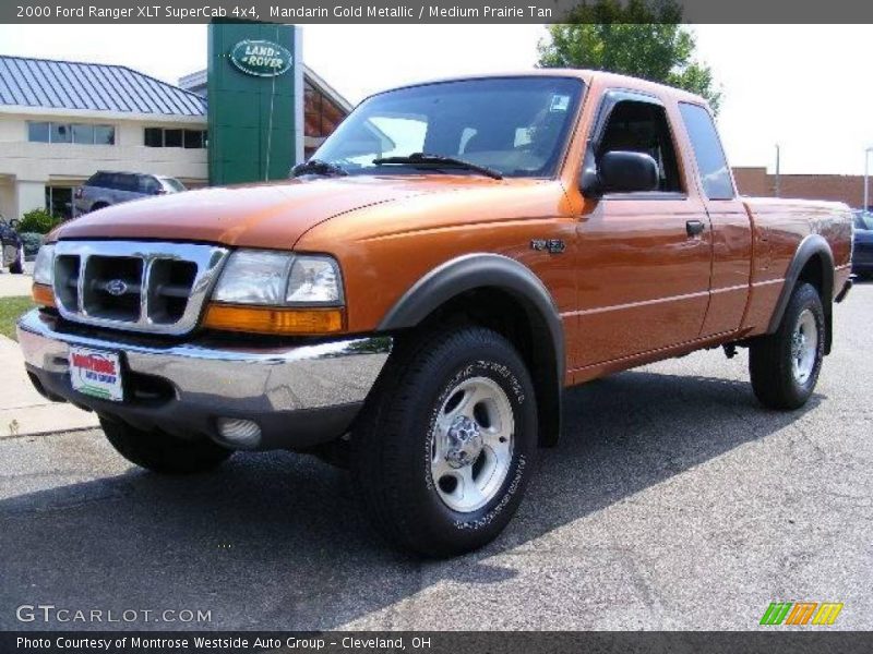 Mandarin Gold Metallic / Medium Prairie Tan 2000 Ford Ranger XLT SuperCab 4x4