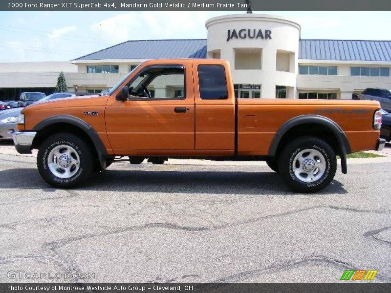 Mandarin Gold Metallic / Medium Prairie Tan 2000 Ford Ranger XLT SuperCab 4x4