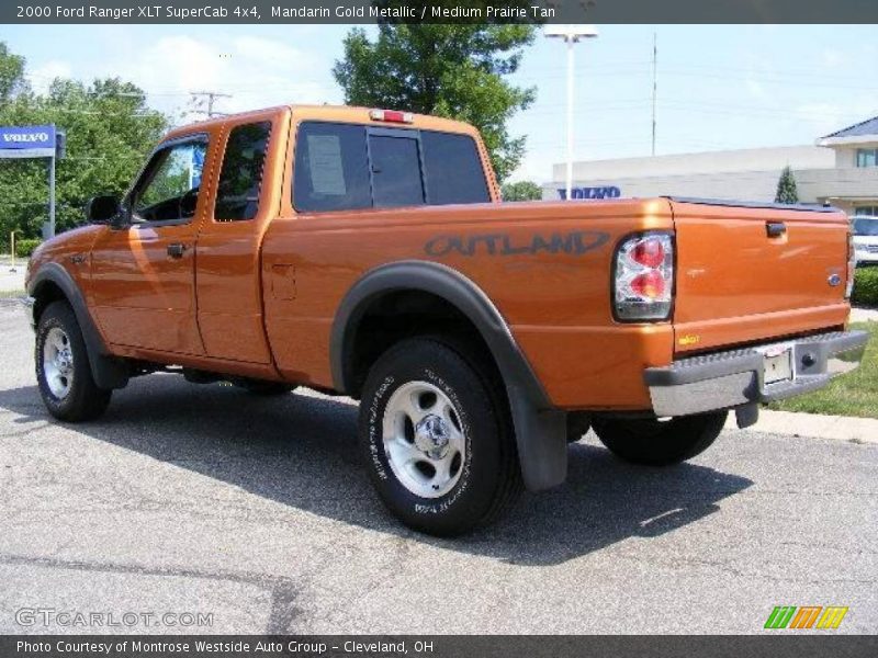 Mandarin Gold Metallic / Medium Prairie Tan 2000 Ford Ranger XLT SuperCab 4x4