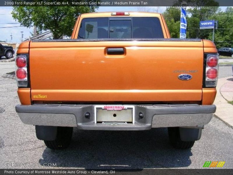 Mandarin Gold Metallic / Medium Prairie Tan 2000 Ford Ranger XLT SuperCab 4x4
