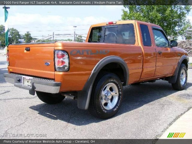 Mandarin Gold Metallic / Medium Prairie Tan 2000 Ford Ranger XLT SuperCab 4x4
